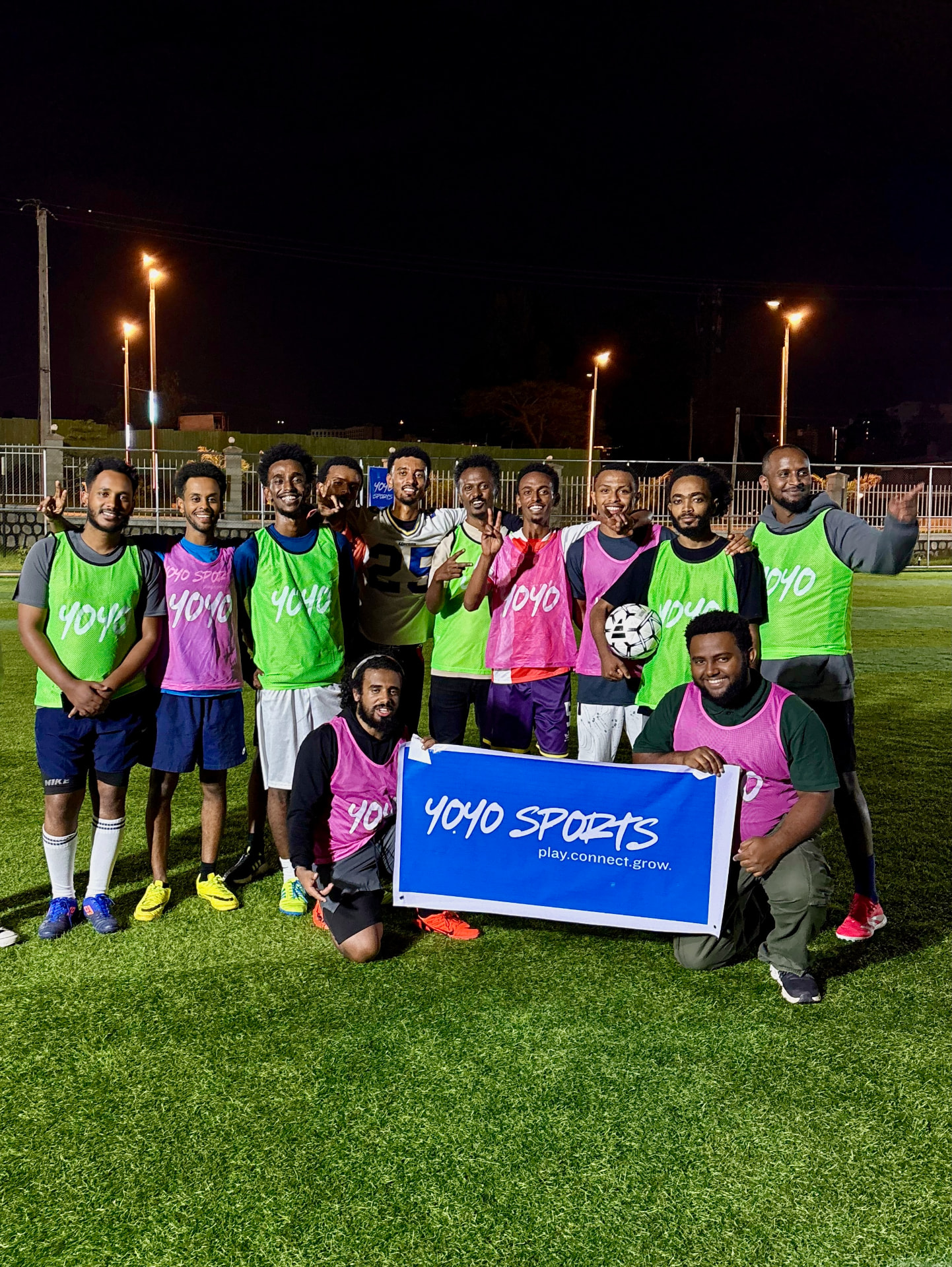 Yoyo Sports community team photo in Addis Ababa